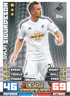 Gylfi Sigurdsson Swansea City 2014/15 Topps Match Attax #300